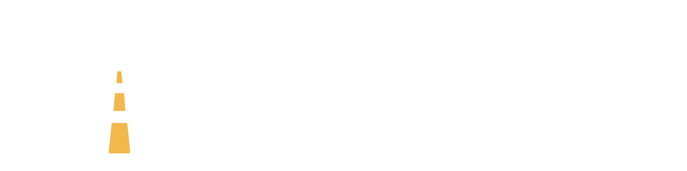 MainRoad Digital white and amber logo